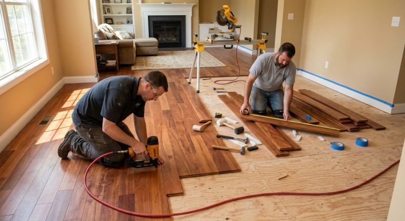 Cherry Floor Installation in Burke, VA