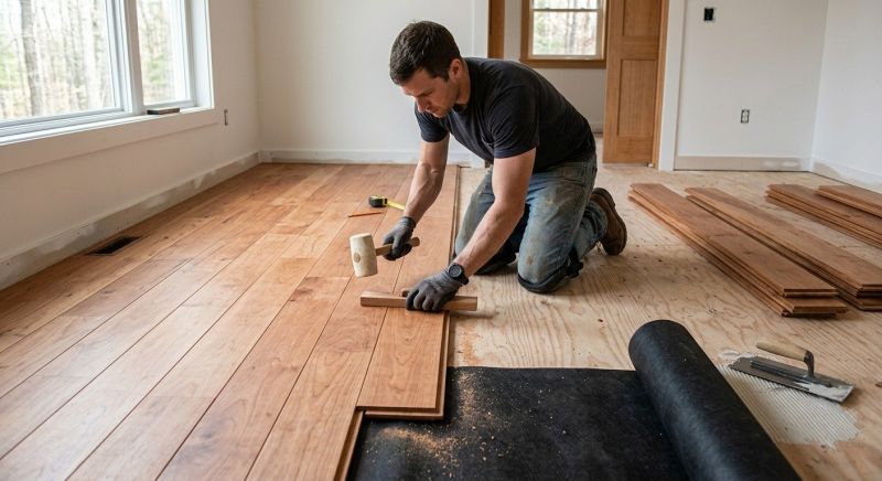 Cherry Floor Installation in Davidsonville, MD