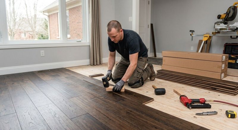 Dark Wood Floor Installation in Prince Georges County, MD