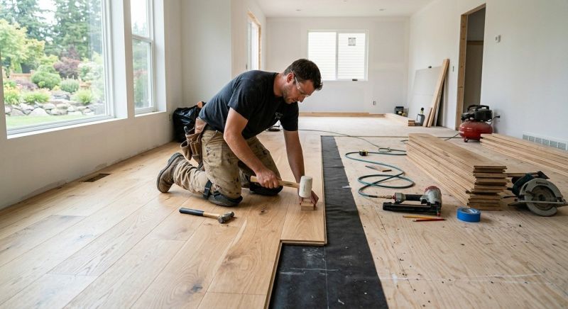 Oak Floor Installation in Chesapeake Beach, MD